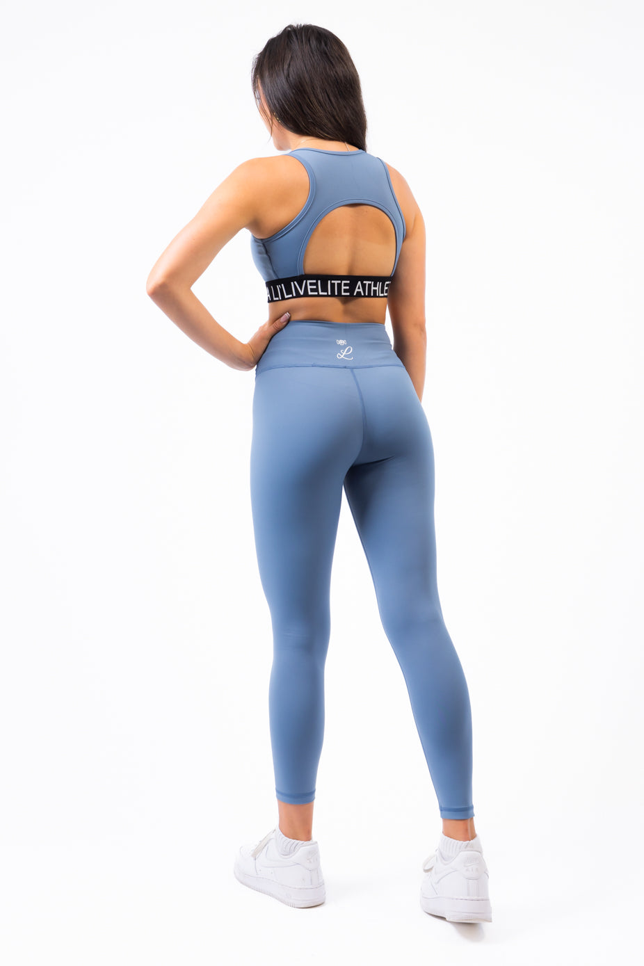 LIVELITE Athletica Flawless Luxury women's high-waist leggings Sea Blue — Canadian luxury activewear