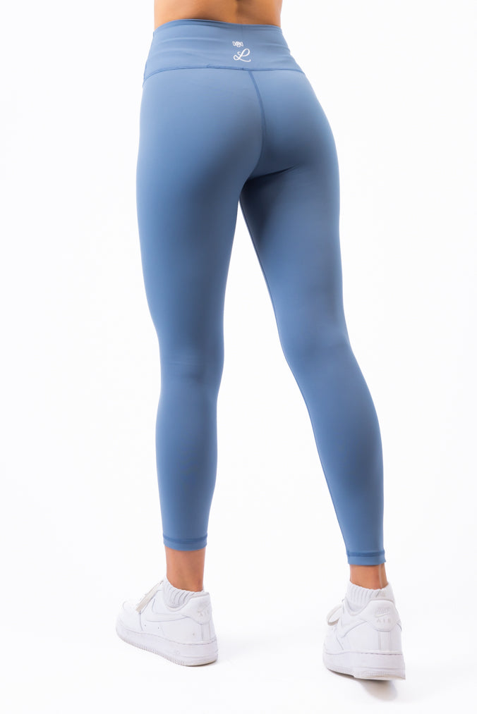 LIVELITE Athletica Flawless Luxury women's high-waist leggings Sea Blue — Canadian luxury activewear