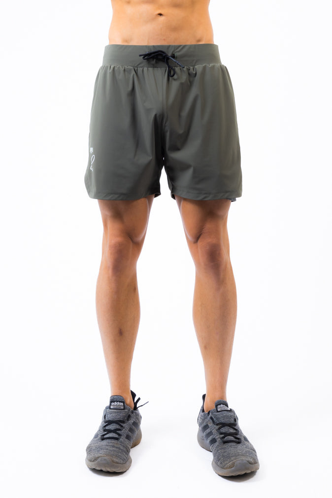 LIVELITE Athletica men's Revival Shorts Forest Green — Canadian performance activewear