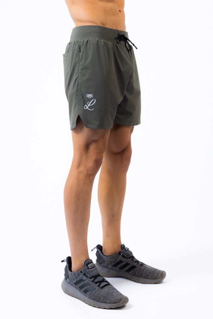 LIVELITE Athletica men's Revival Shorts Forest Green — Canadian performance activewear