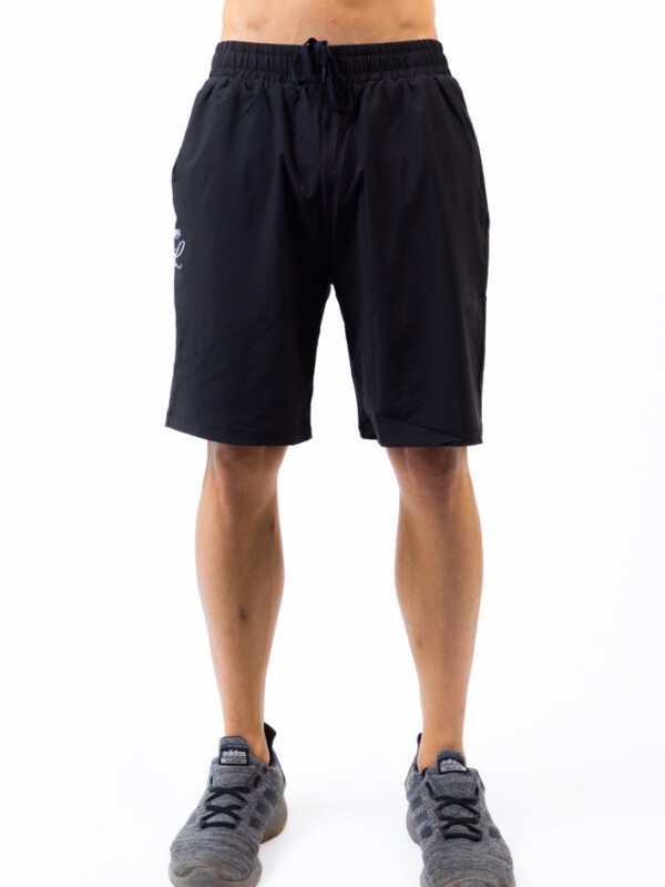 LIVELITE Athletica Elite Performance men's shorts Noir Black — Canadian performance activewear. Double layered. Spandex lining.