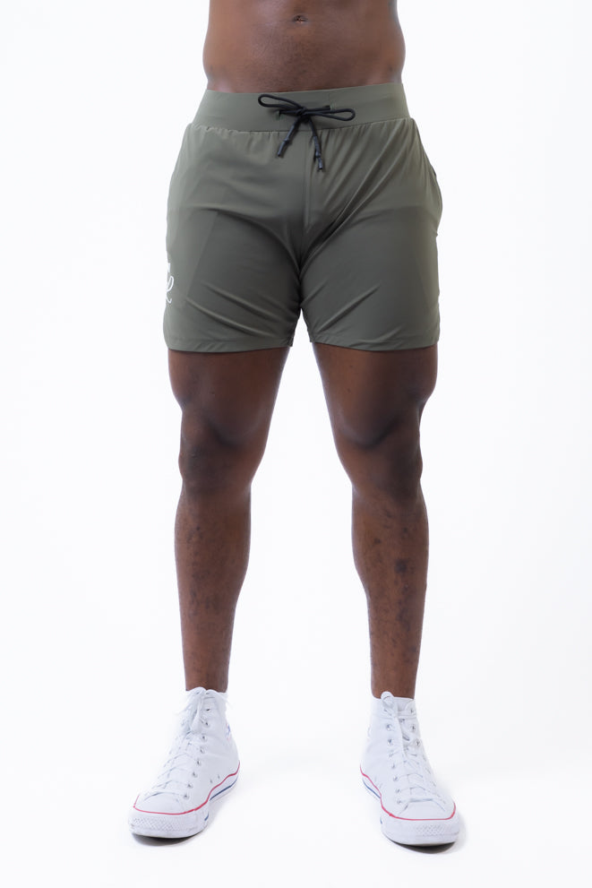 LIVELITE Athletica men's Revival Shorts Forest Green — Canadian performance activewear
