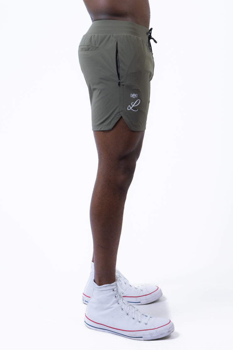 LIVELITE Athletica men's Revival Shorts Forest Green — Canadian performance activewear