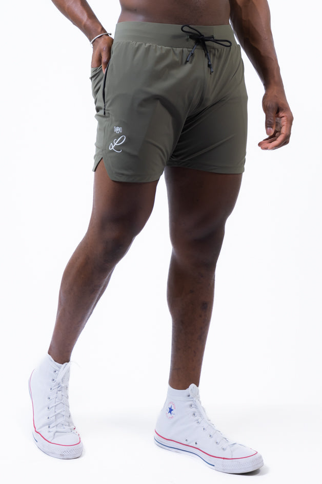 LIVELITE Athletica men's Revival Shorts Forest Green — Canadian performance activewear