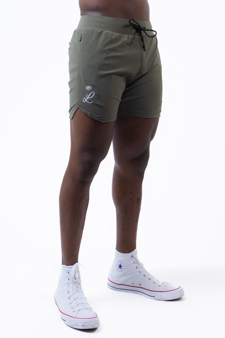 LIVELITE Athletica men's Revival Shorts Forest Green — Canadian performance activewear