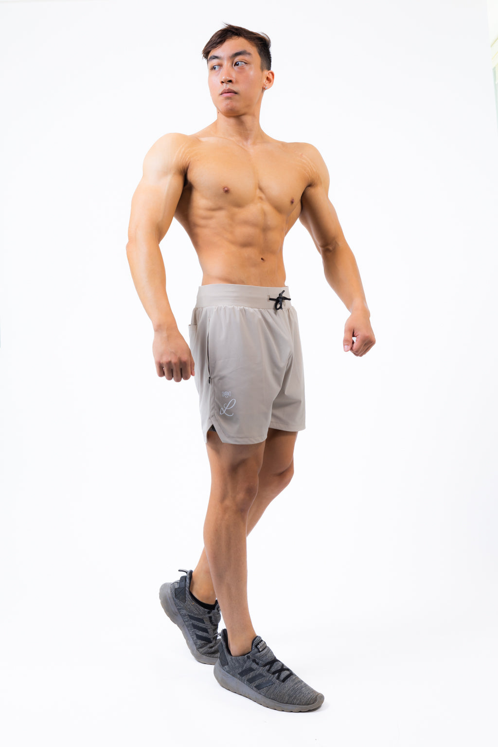 LIVELITE Athletica men's Revival Shorts Desert Smoke, Canadian performance activewear